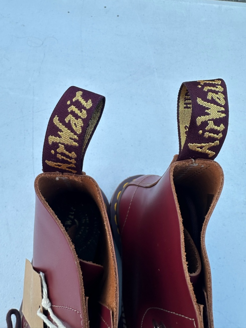 Dr. Martens Burgundy Leather Ankle Boots - Picture 5 of 12
